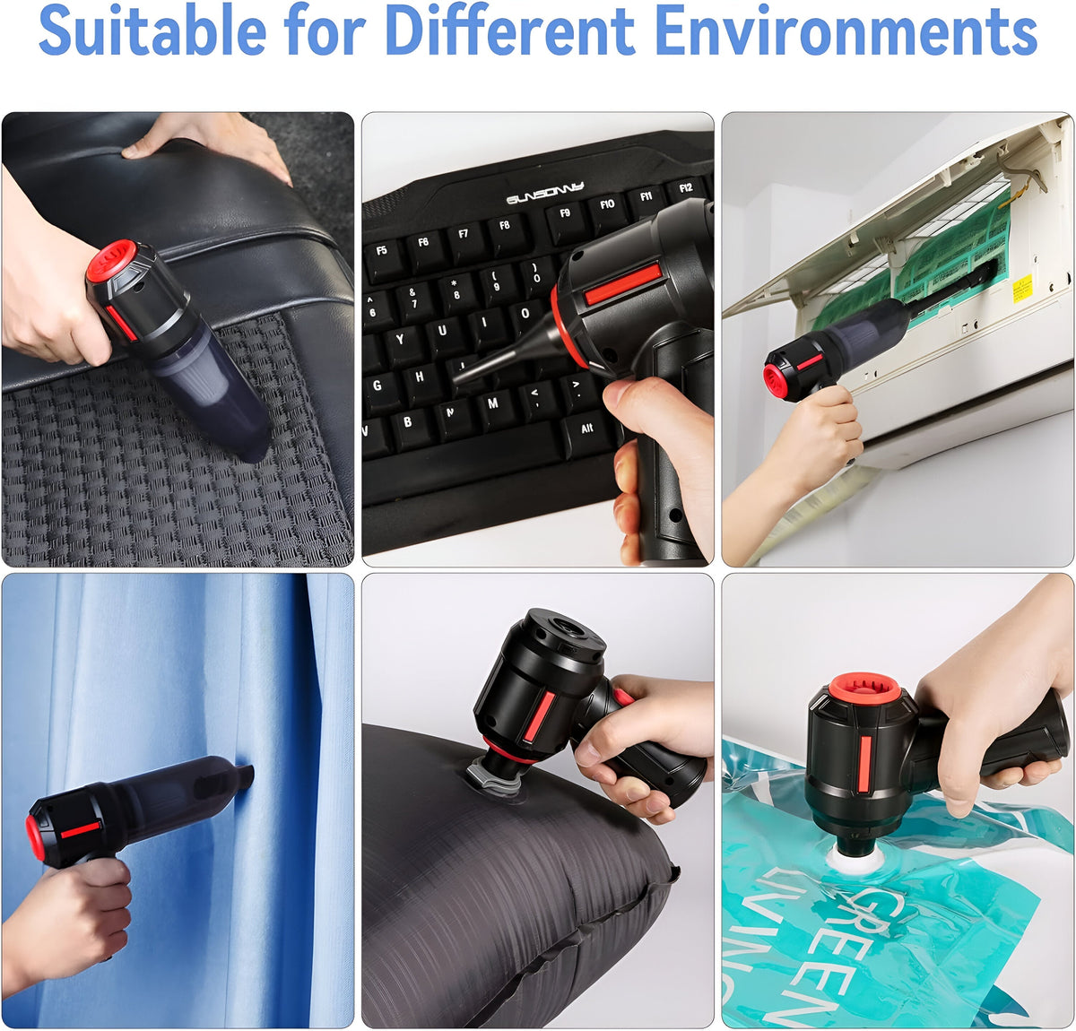 Handheld vacuum cleaning a car