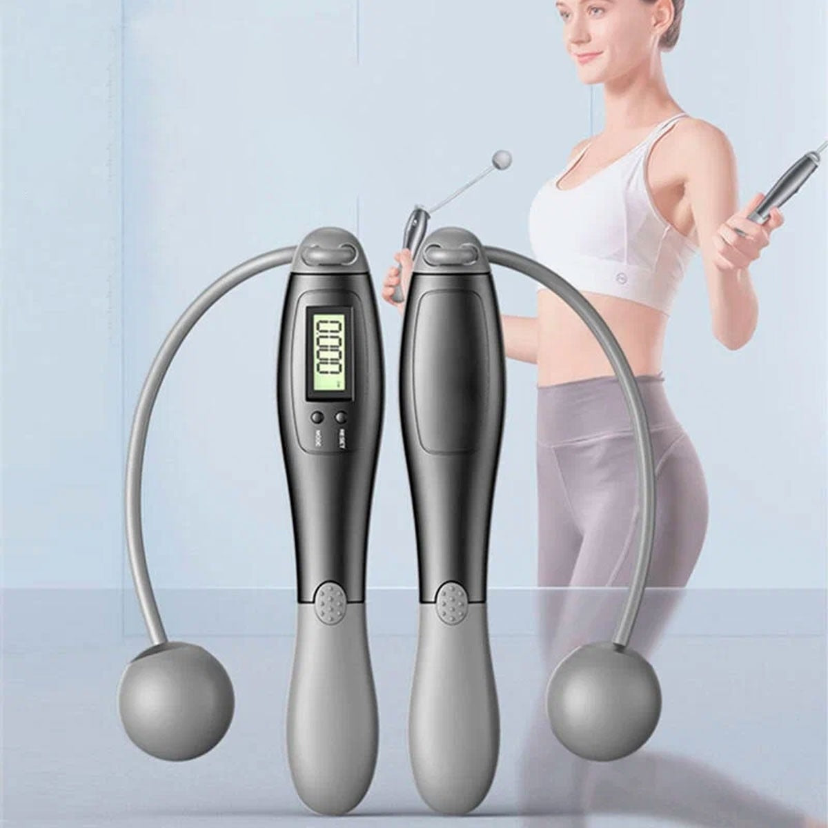 Smart skipping rope with counter