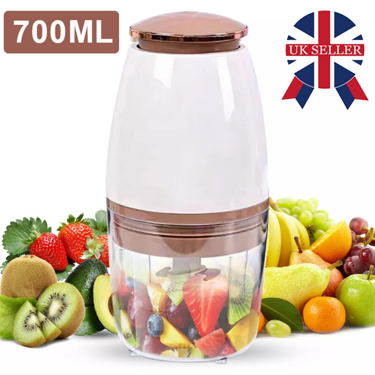 Food processor chopping vegetables