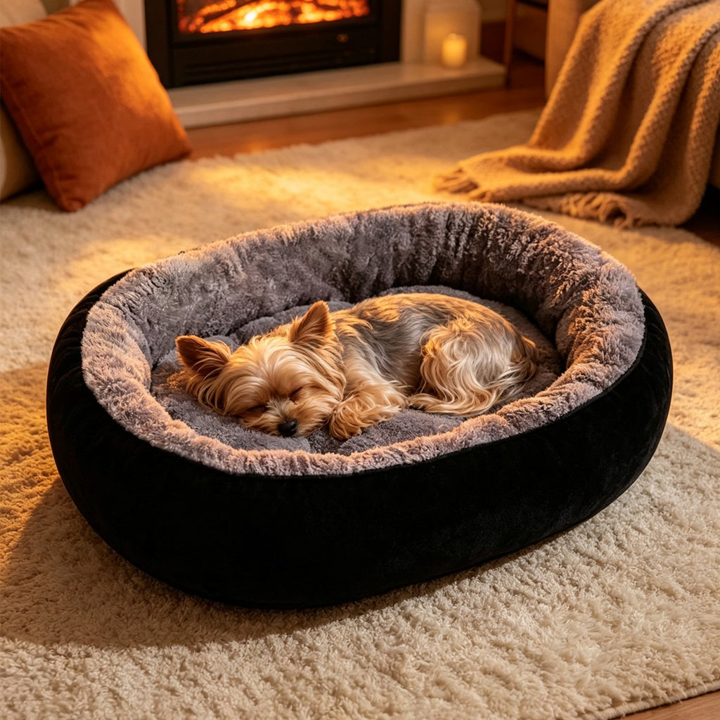 Soft fleece pet bed
