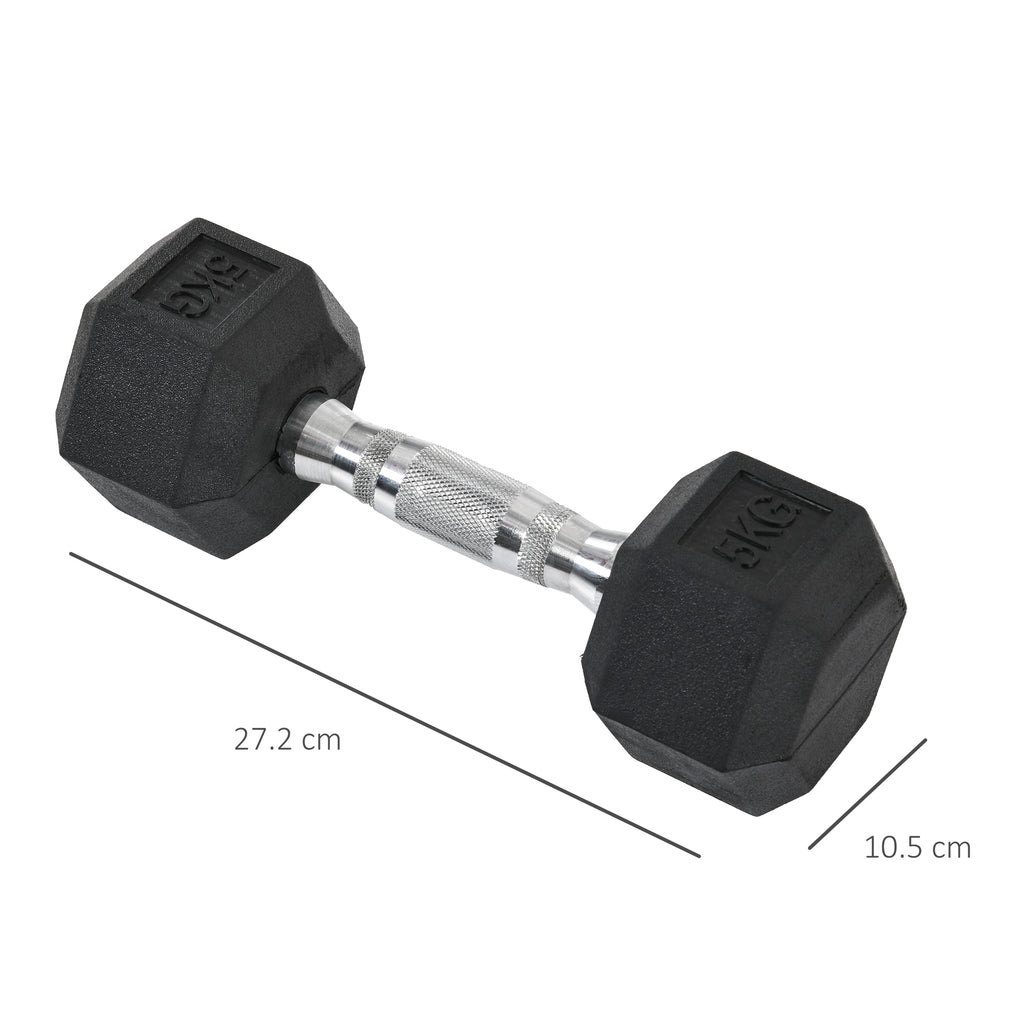 Dumbbell knurled handle