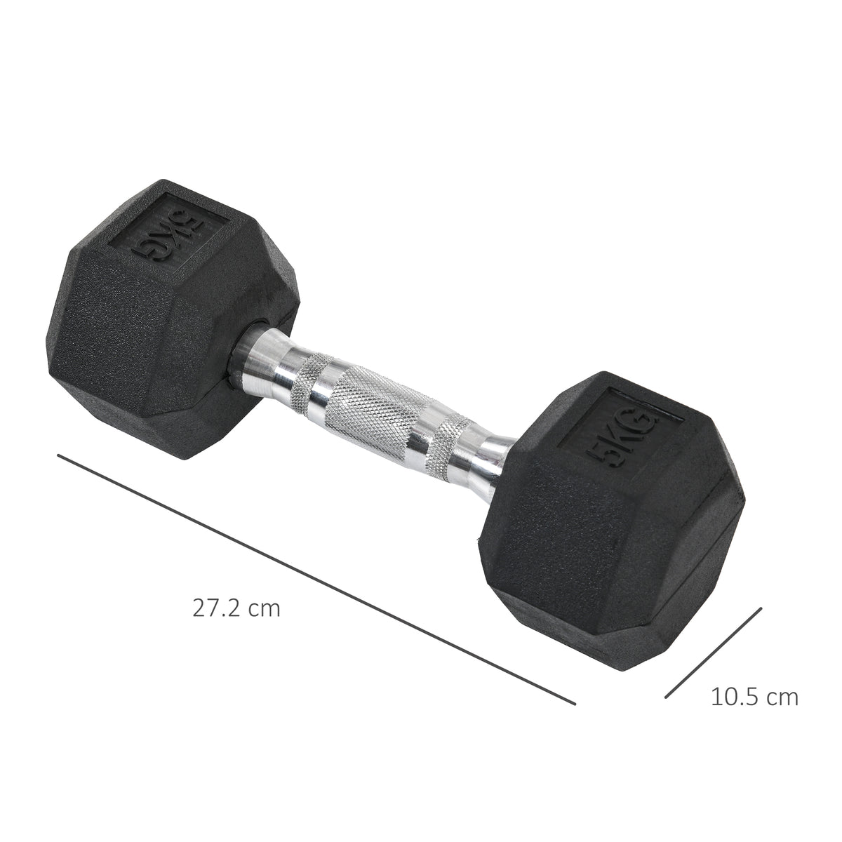 Dumbbell knurled handle