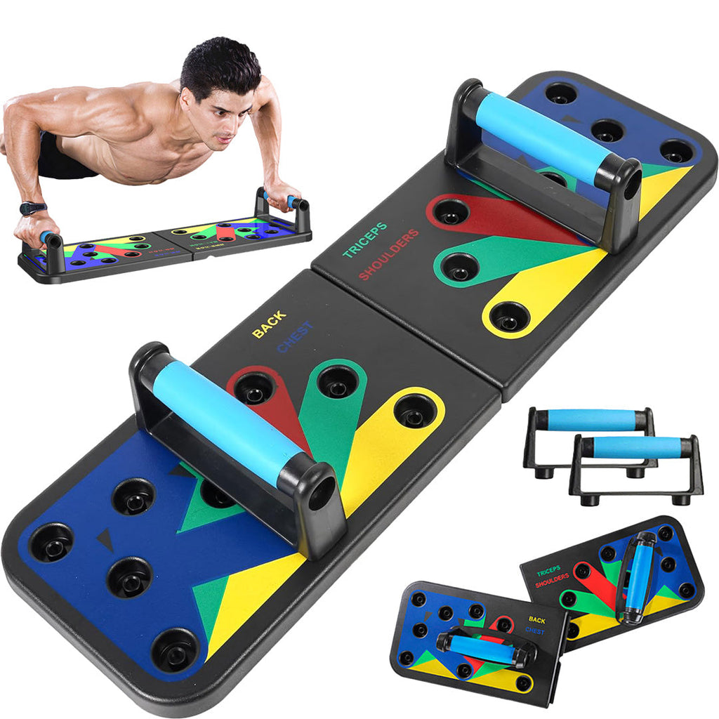 Colour-coded foldable push-up board