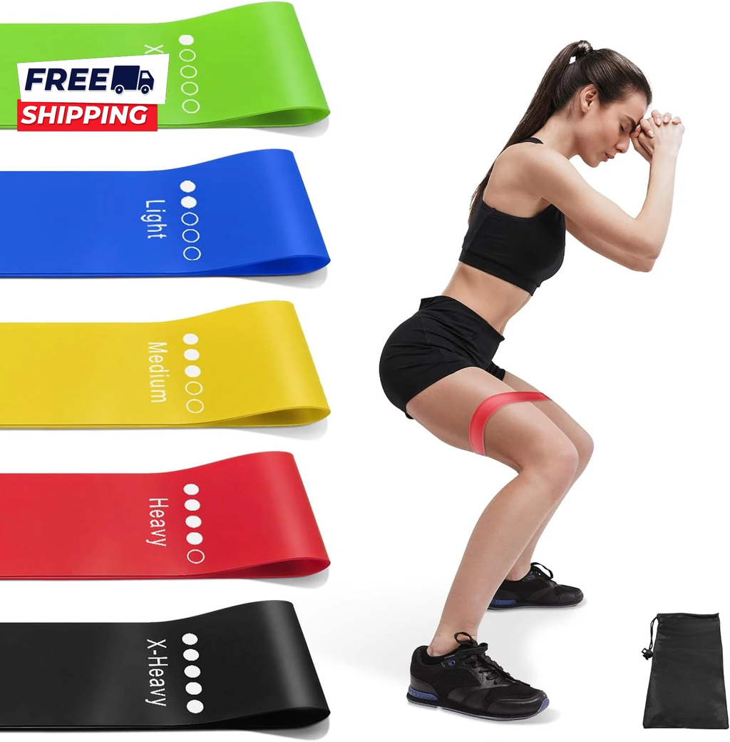 Resistance bands in use