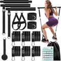 Pilates bar kit with 6 resistance bands