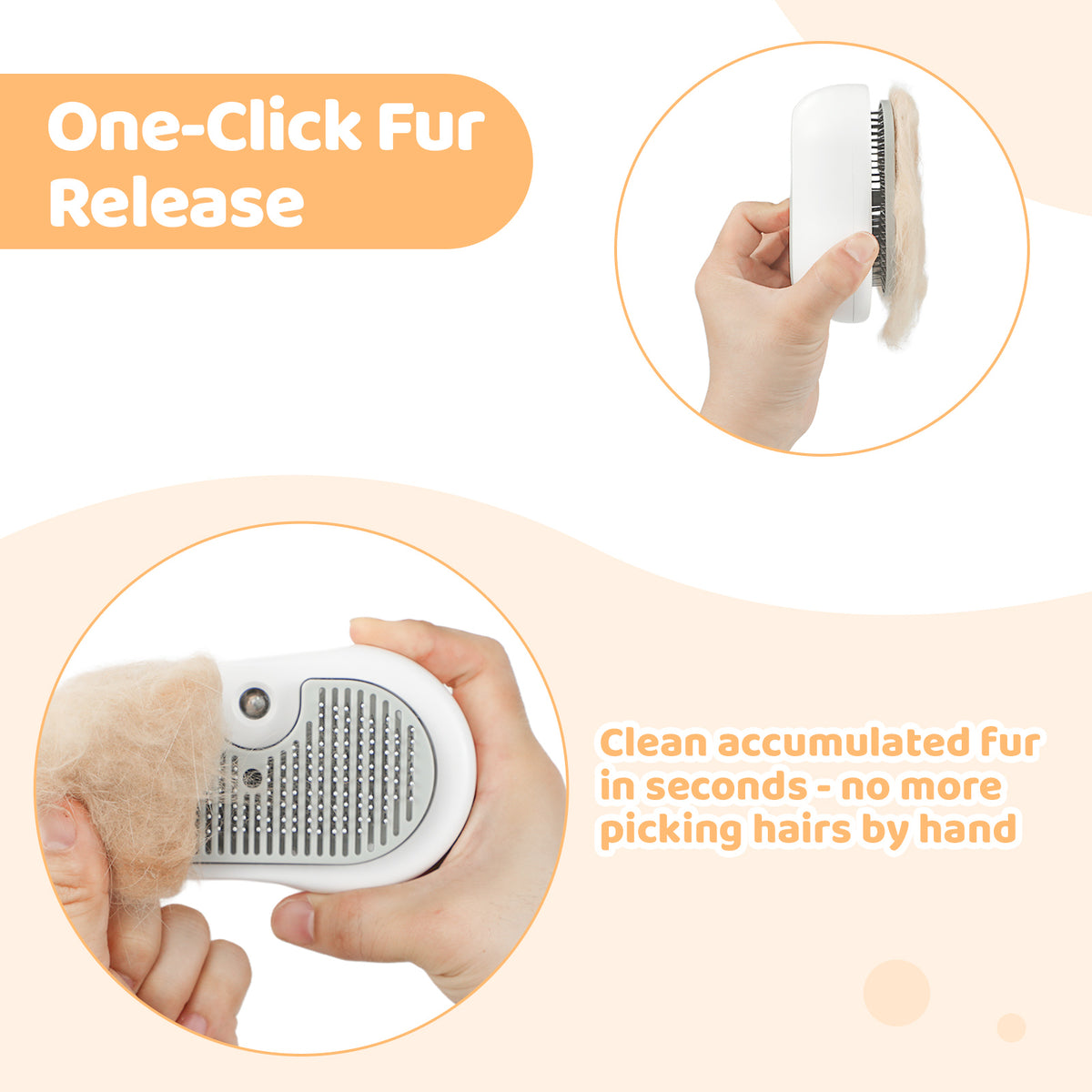 Steam brush hair release