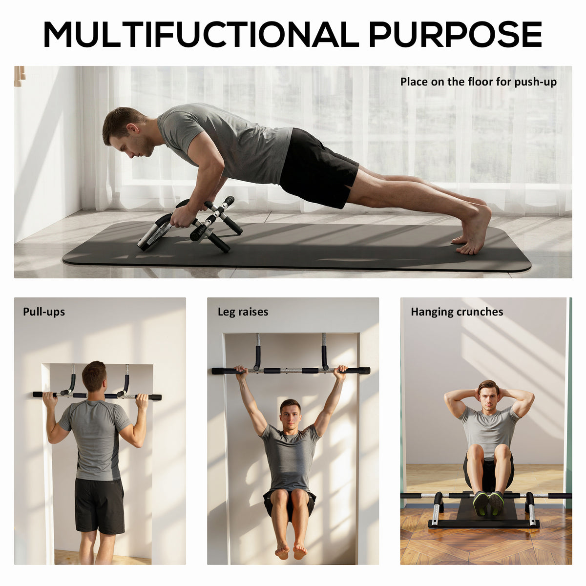 Pull-up bar floor exercises