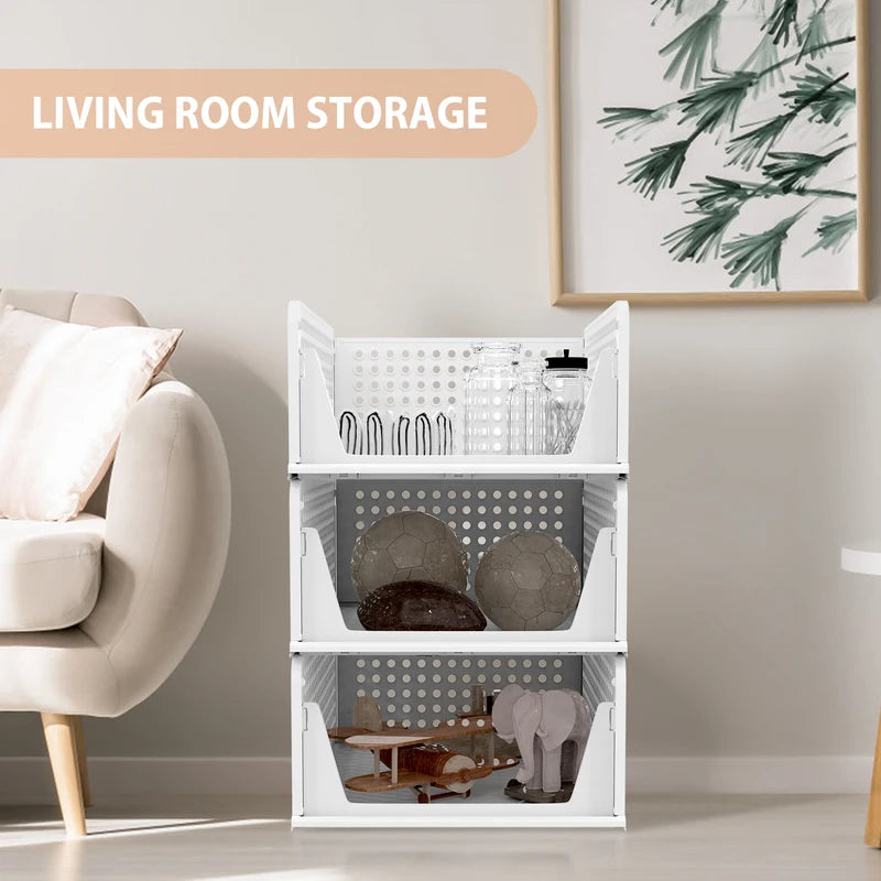 Stacked clothes organisers