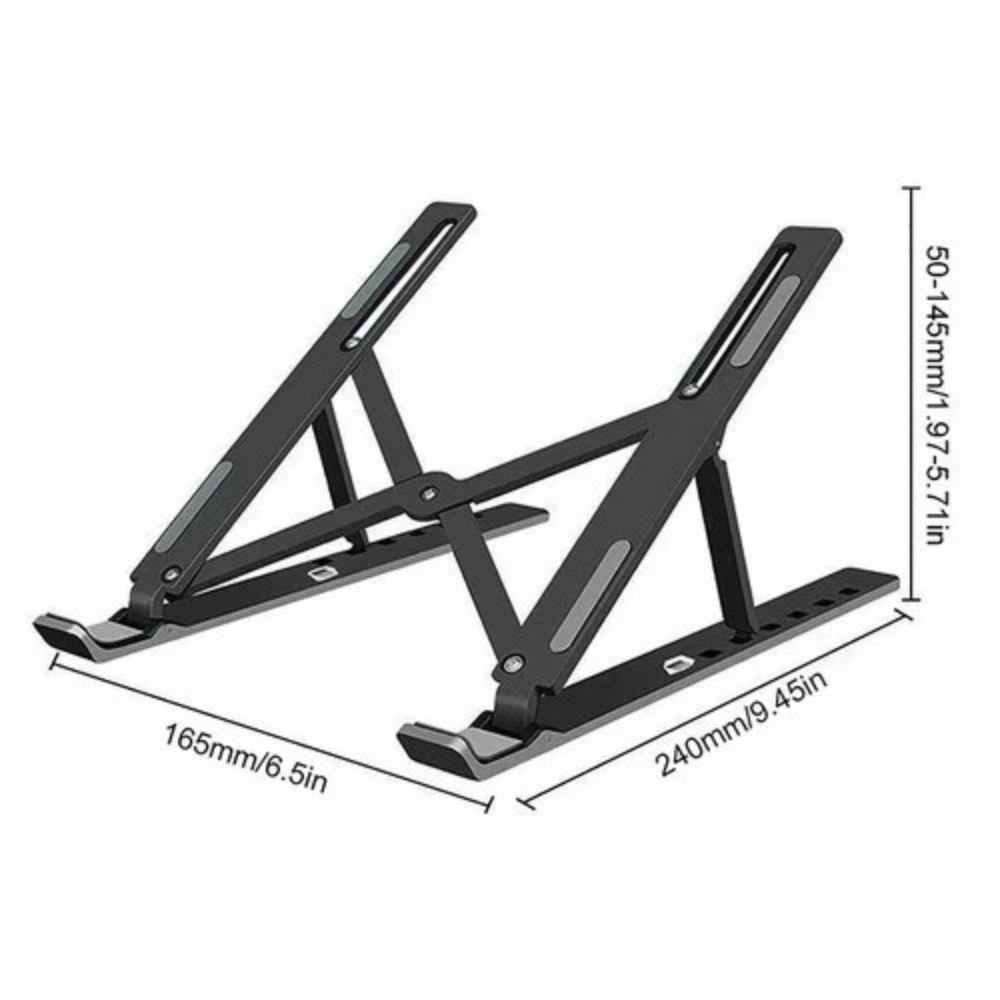 Adjustable aluminium laptop stand