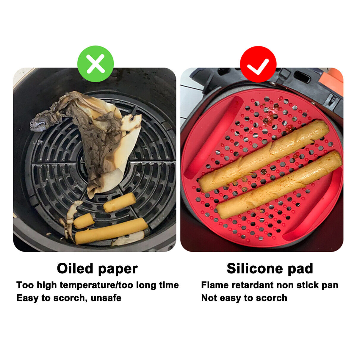 Air fryer liner detail